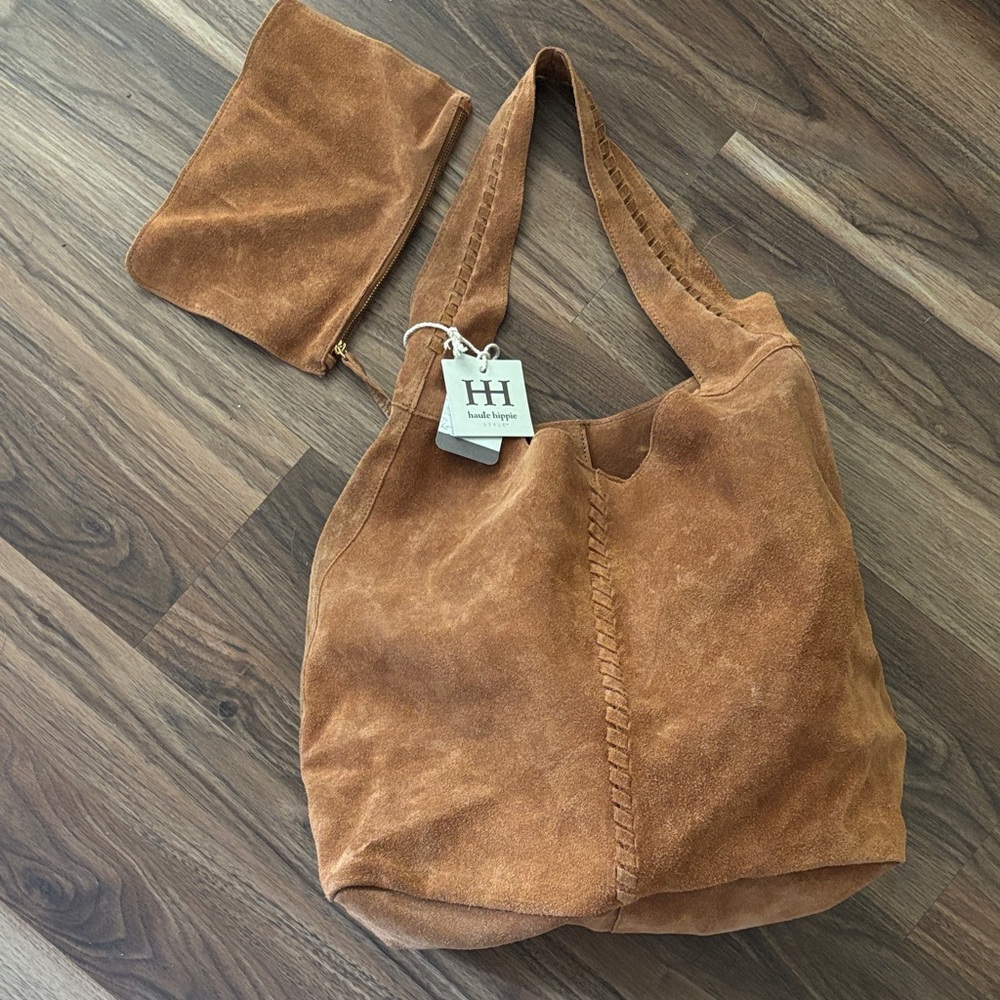 Haute Hippie Tan Suede Hobo Bag - Picture 6 of 7